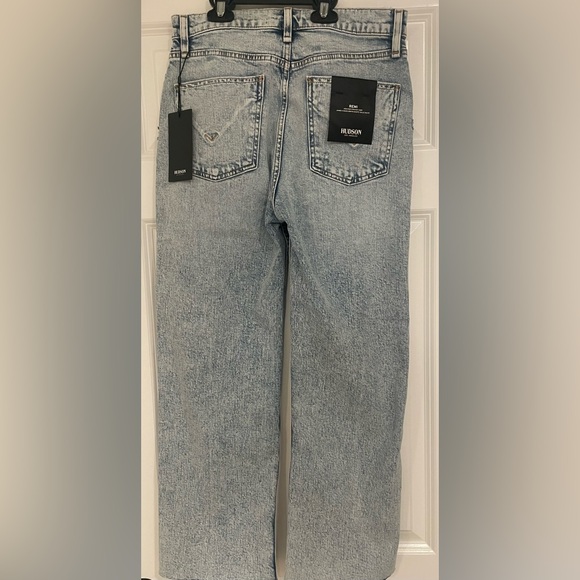 NWT Hudson Remi high rise straight cropped distressed raw edge jeans sz 28 - Picture 4 of 5